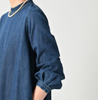 45 Petit Denim Tiered Frill Dress Distressed Detail