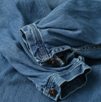 45 Petit Denim Tiered Frill Dress Distressed Detail