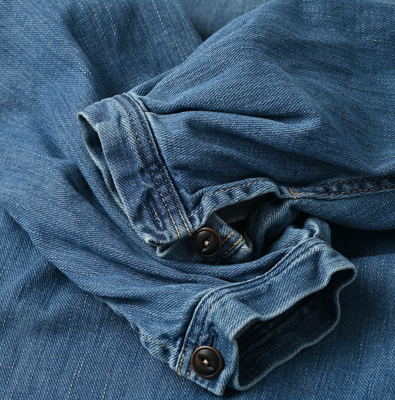 45 Petit Denim Tiered Frill Dress Distressed Detail