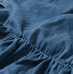 45 Petit Denim Tiered Frill Dress Distressed Detail