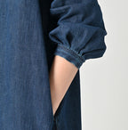 45 Petit Denim Tiered Frill Dress Distressed Detail