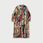 Boiled Wool Jardin Print Poyon Dress Pink
