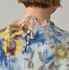 Boiled Wool Jardin Print Poyon Dress Detail