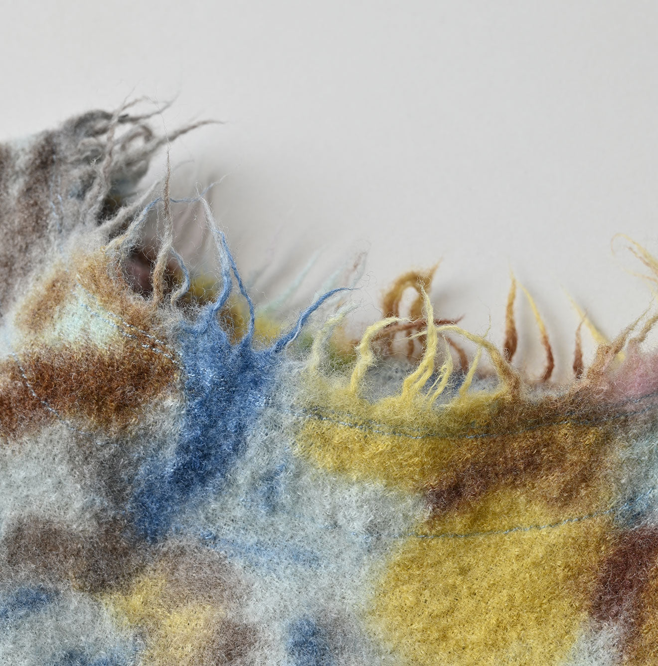 Boiled Wool Jardin Print Poyon Dress Detail