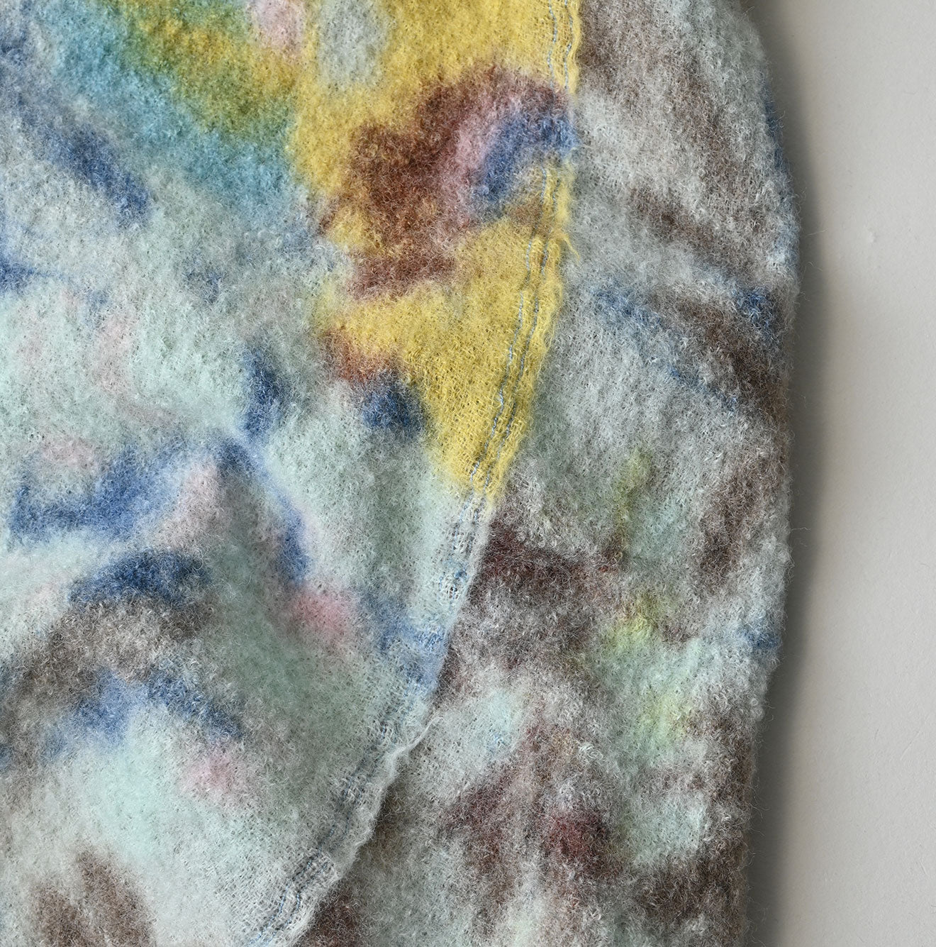Boiled Wool Jardin Print Poyon Dress Detail