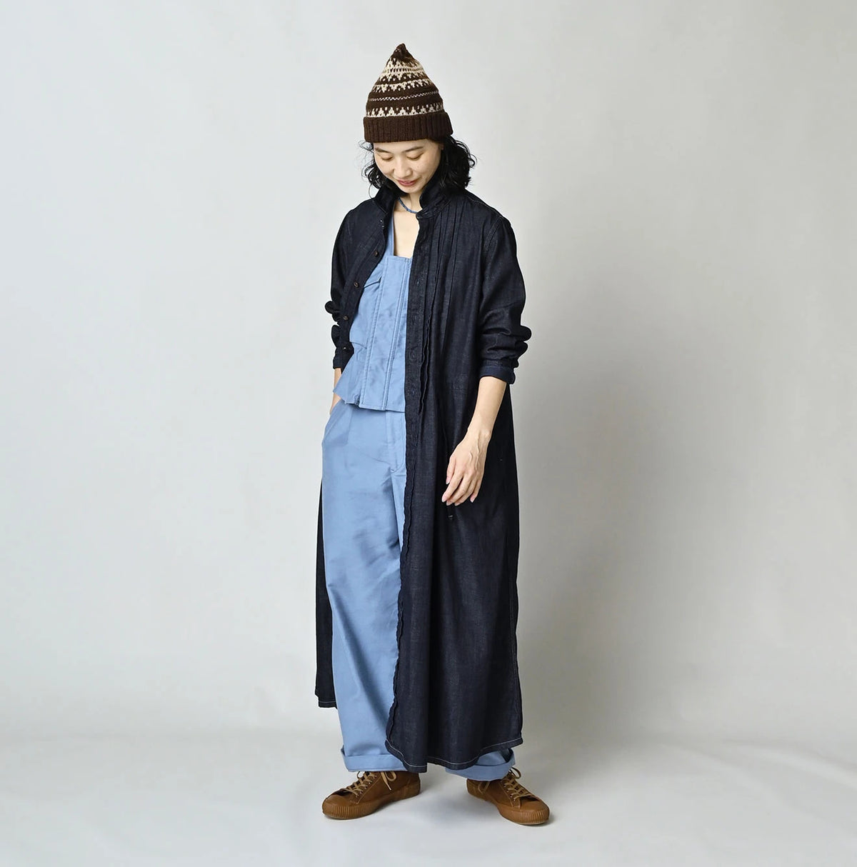 45 Petit Denim Tuck Shirt Dress Nou