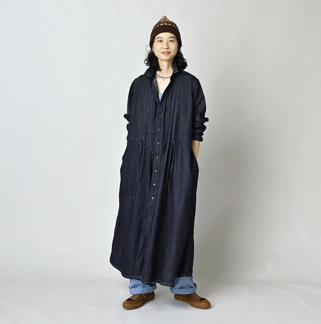 45 Petit Denim Tuck Shirt Dress Nou