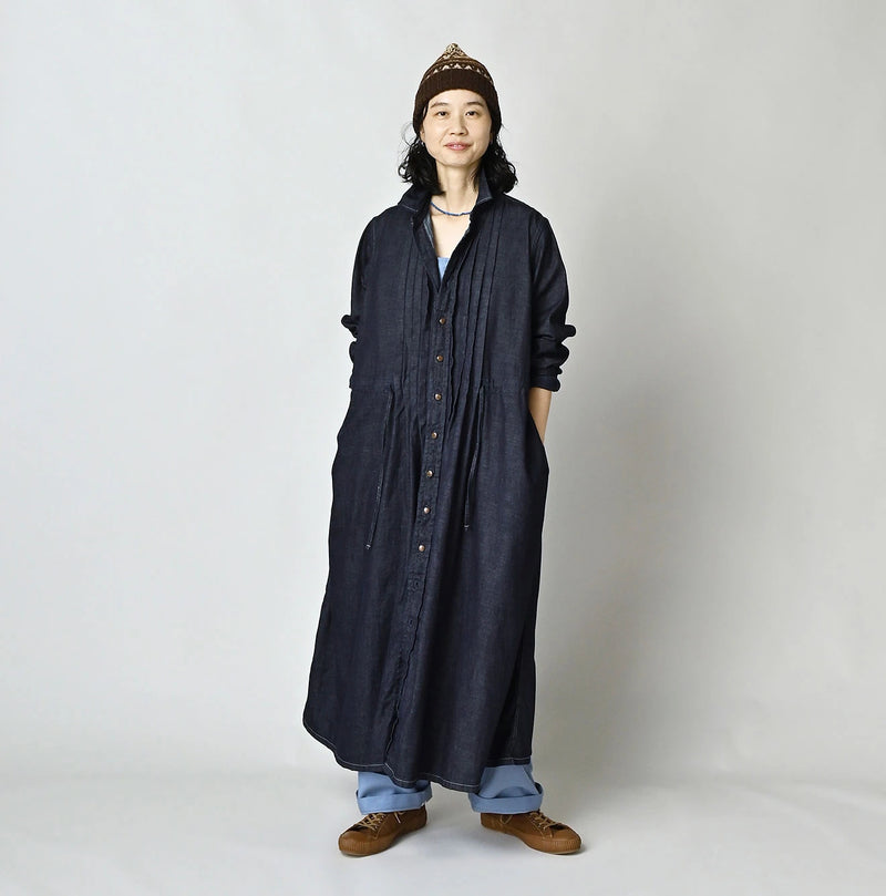 45 Petit Denim Tuck Shirt Dress Nou