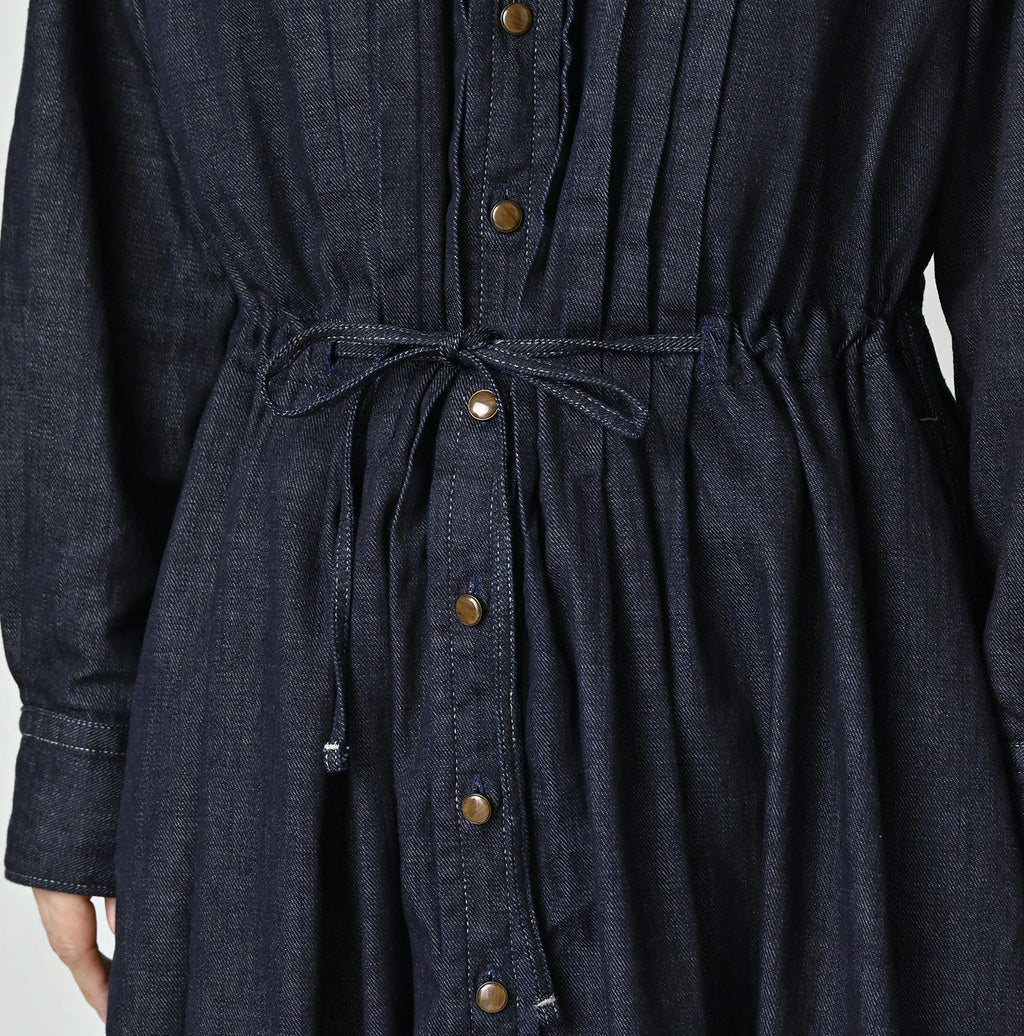 45 Petit Denim Tuck Shirt Dress Nou