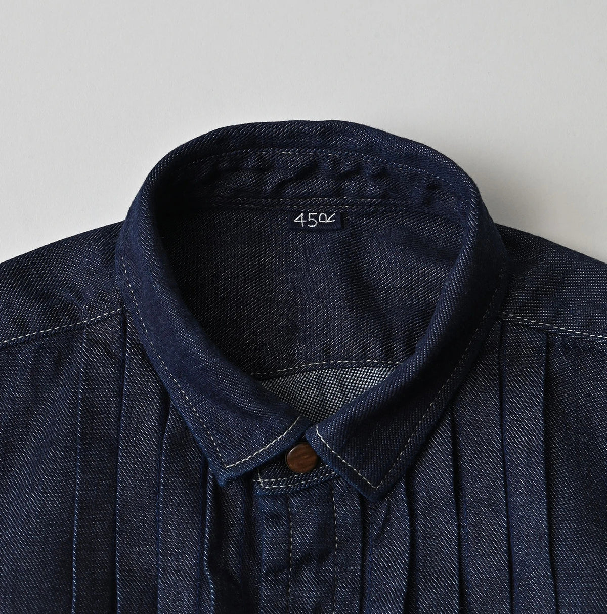 45 Petit Denim Tuck Shirt Dress Nou