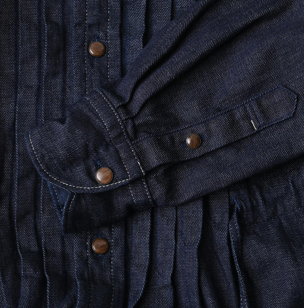 45 Petit Denim Tuck Shirt Dress Nou