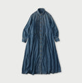 45 Petit Denim Tuck Shirt Dress Distressed