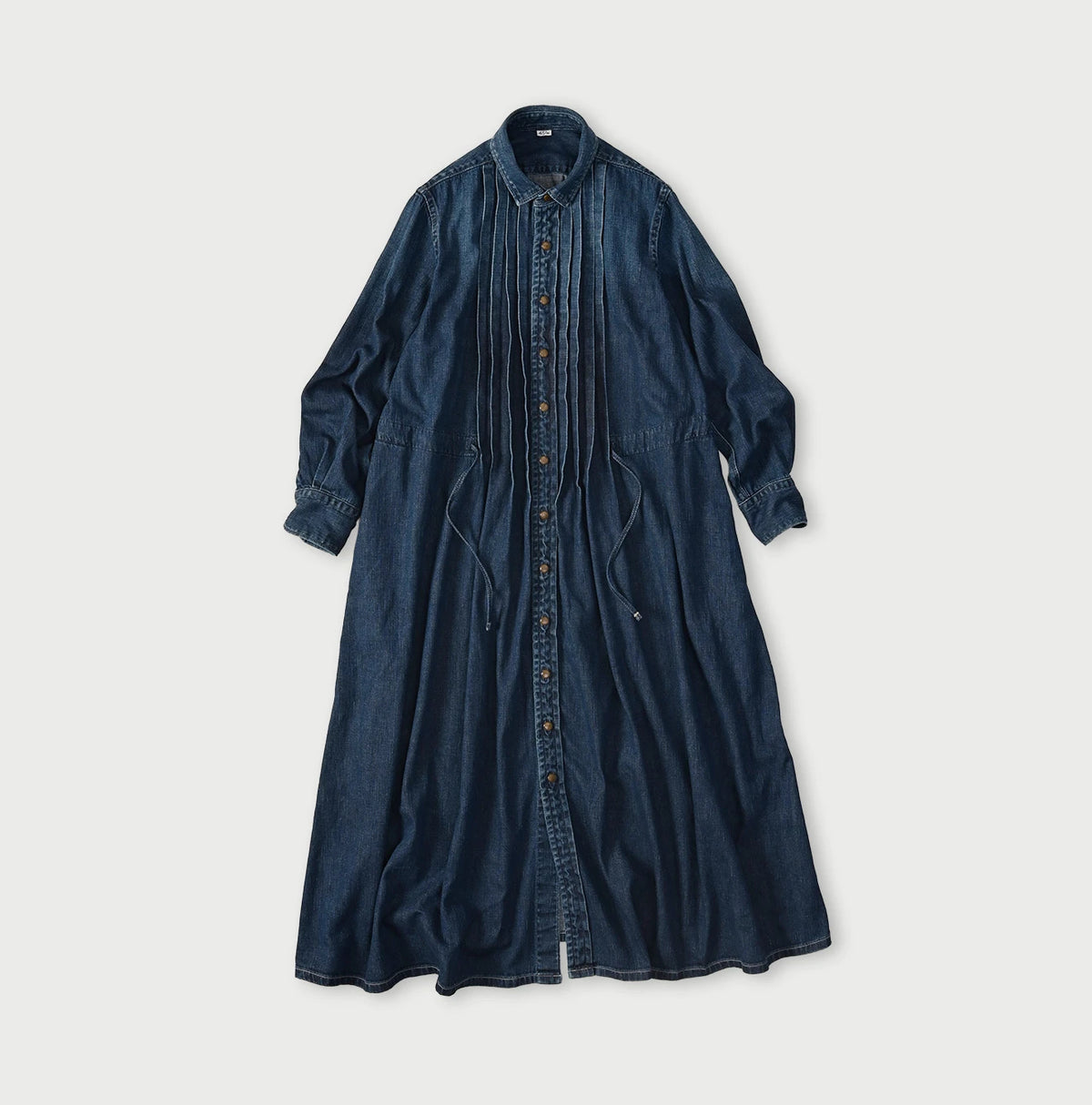 45 Petit Denim Tuck Shirt Dress Distressed