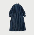 45 Petit Denim Tuck Shirt Dress Distressed