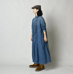 45 Petit Denim Tuck Shirt Dress Distressed