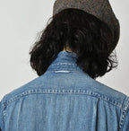 45 Petit Denim Tuck Shirt Dress Distressed