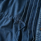 45 Petit Denim Tuck Shirt Dress Distressed