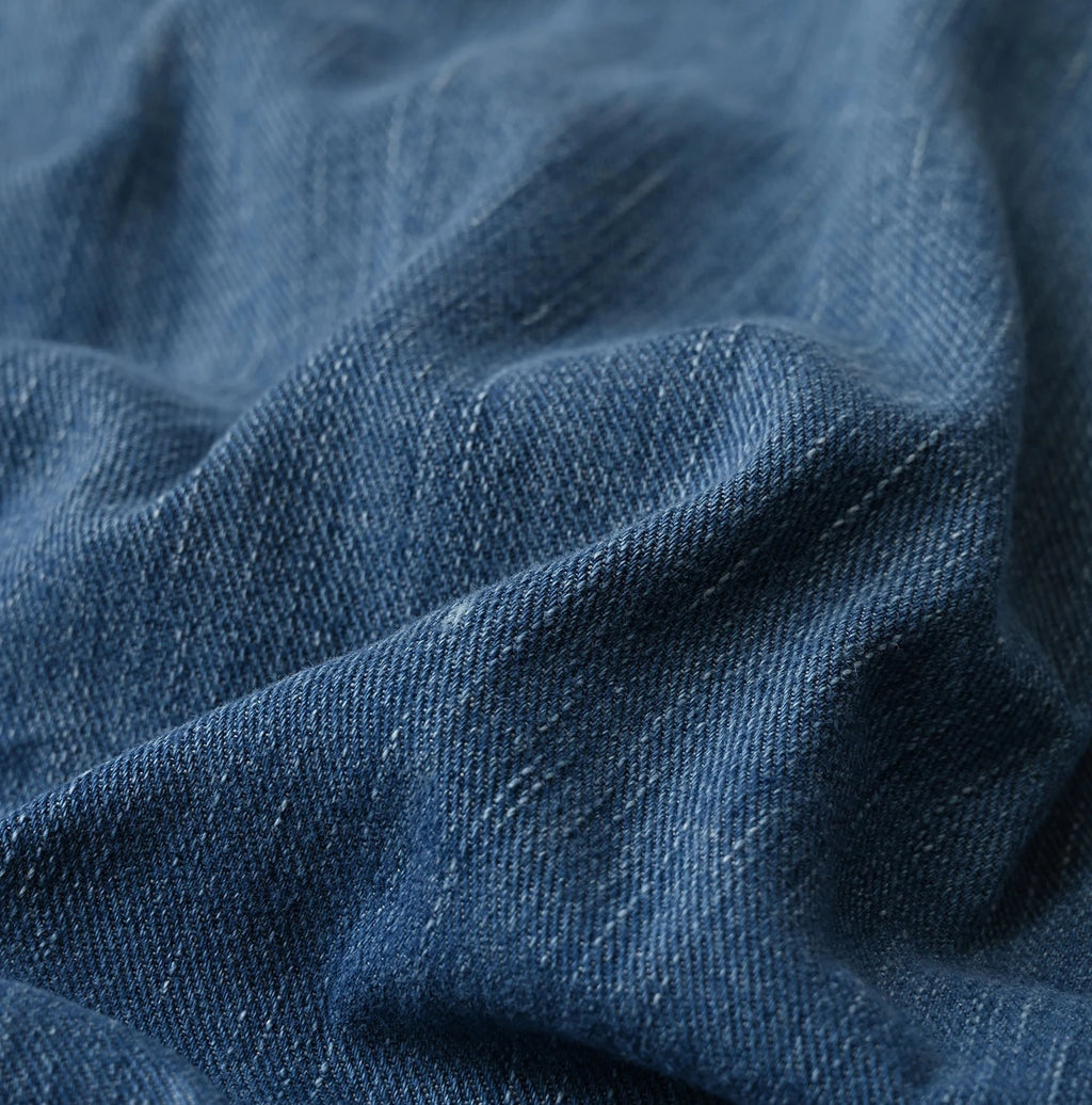 45 Petit Denim Tuck Shirt Dress Distressed