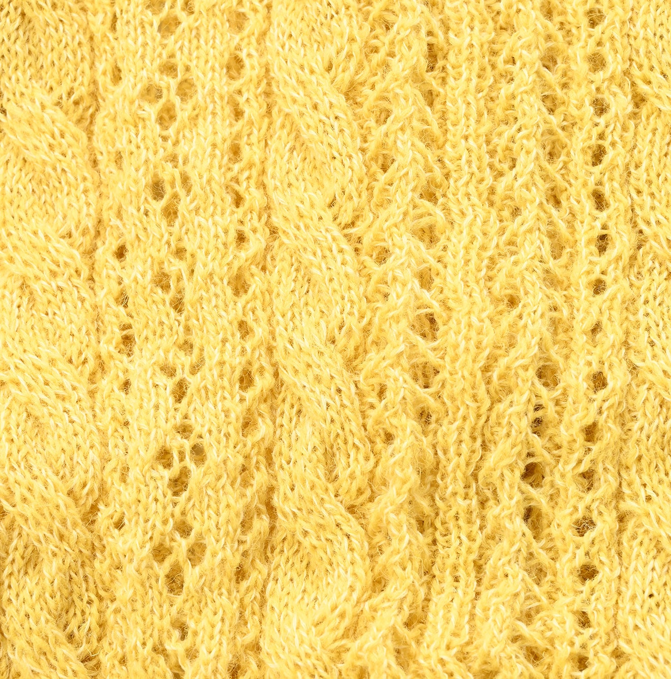 Shetland Cable Lace Frill Cardigan Detail
