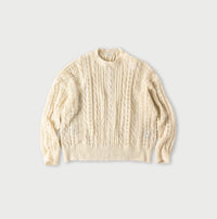 Shetland Cable Lace Sweater