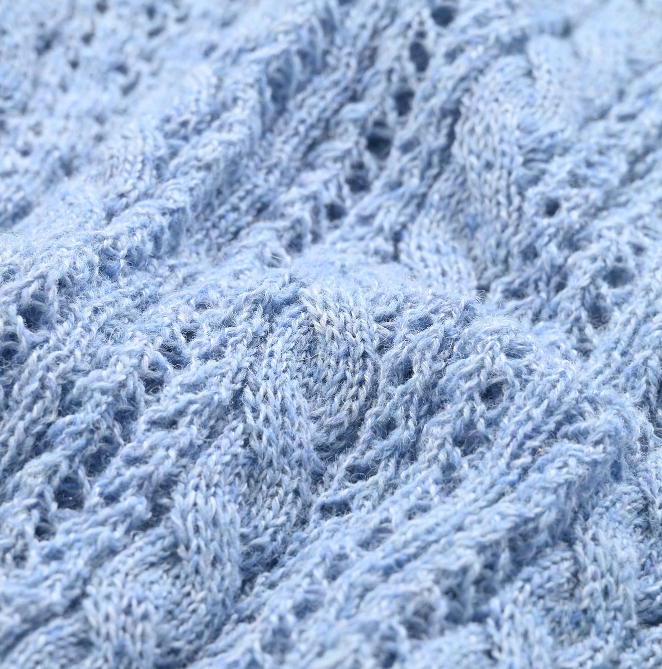 Shetland Cable Lace Sweater Detail