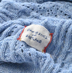 Shetland Cable Lace Sweater Detail