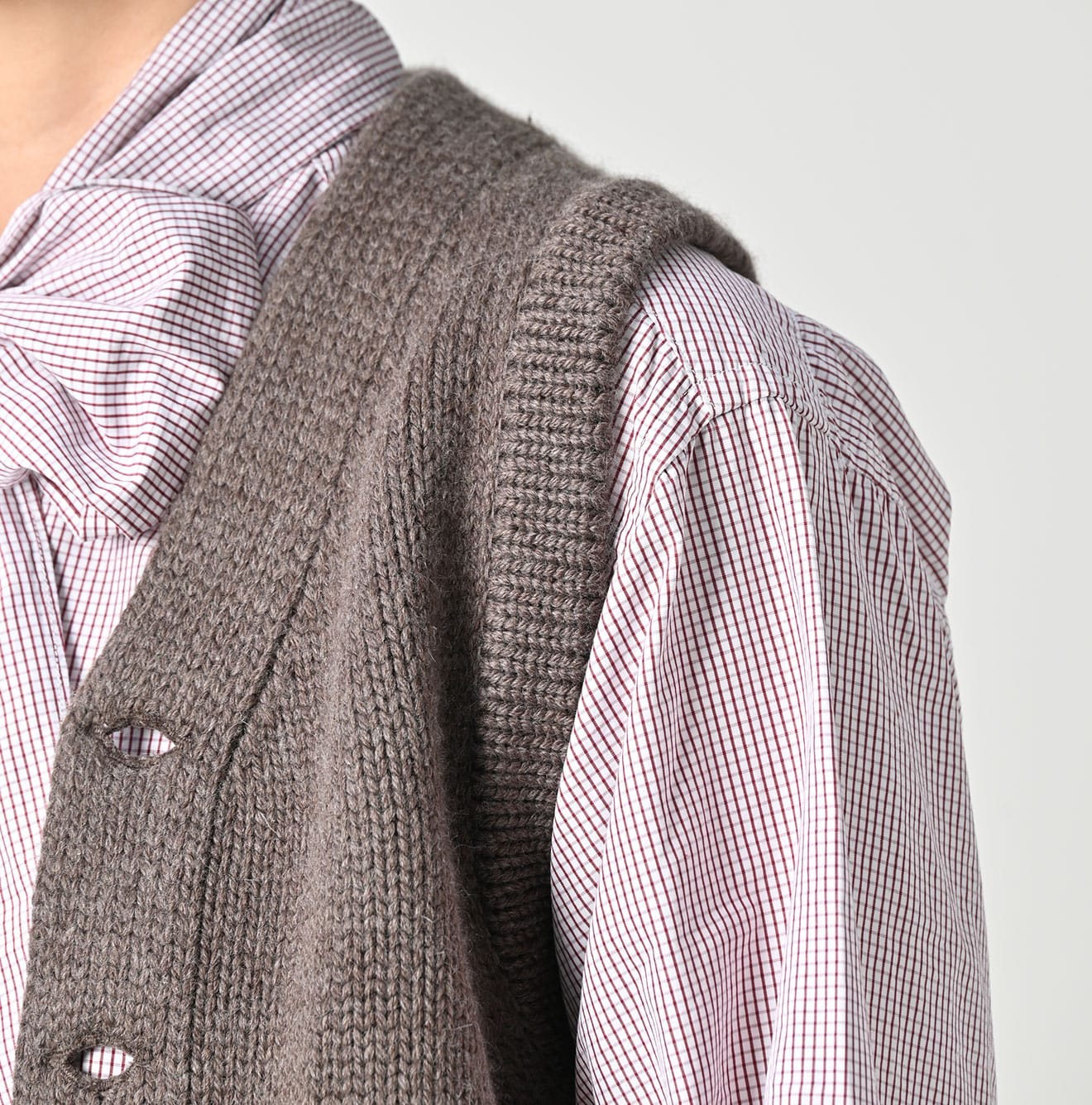 Yak Merino Vest Detail