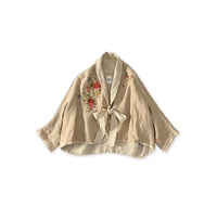 Linen Layered Embroidery Bolero