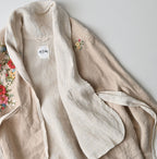 Linen Layered Embroidery Bolero Detail