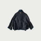 Ai Indigo Linen Layered Embroidery Bolero Back
