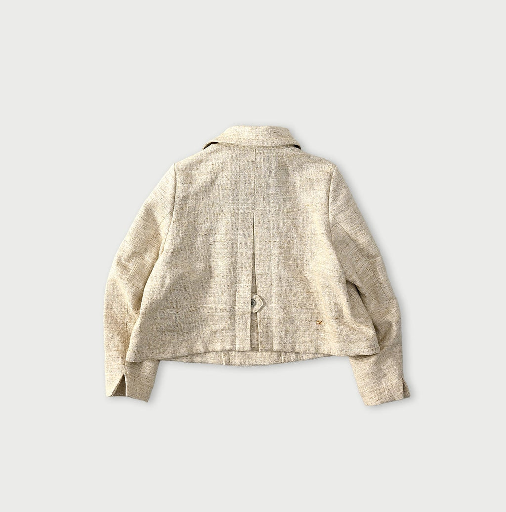 Cotton Linen Tweed Annie Mini Jacket Back