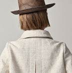 Cotton Linen Tweed Annie Mini Jacket Detail
