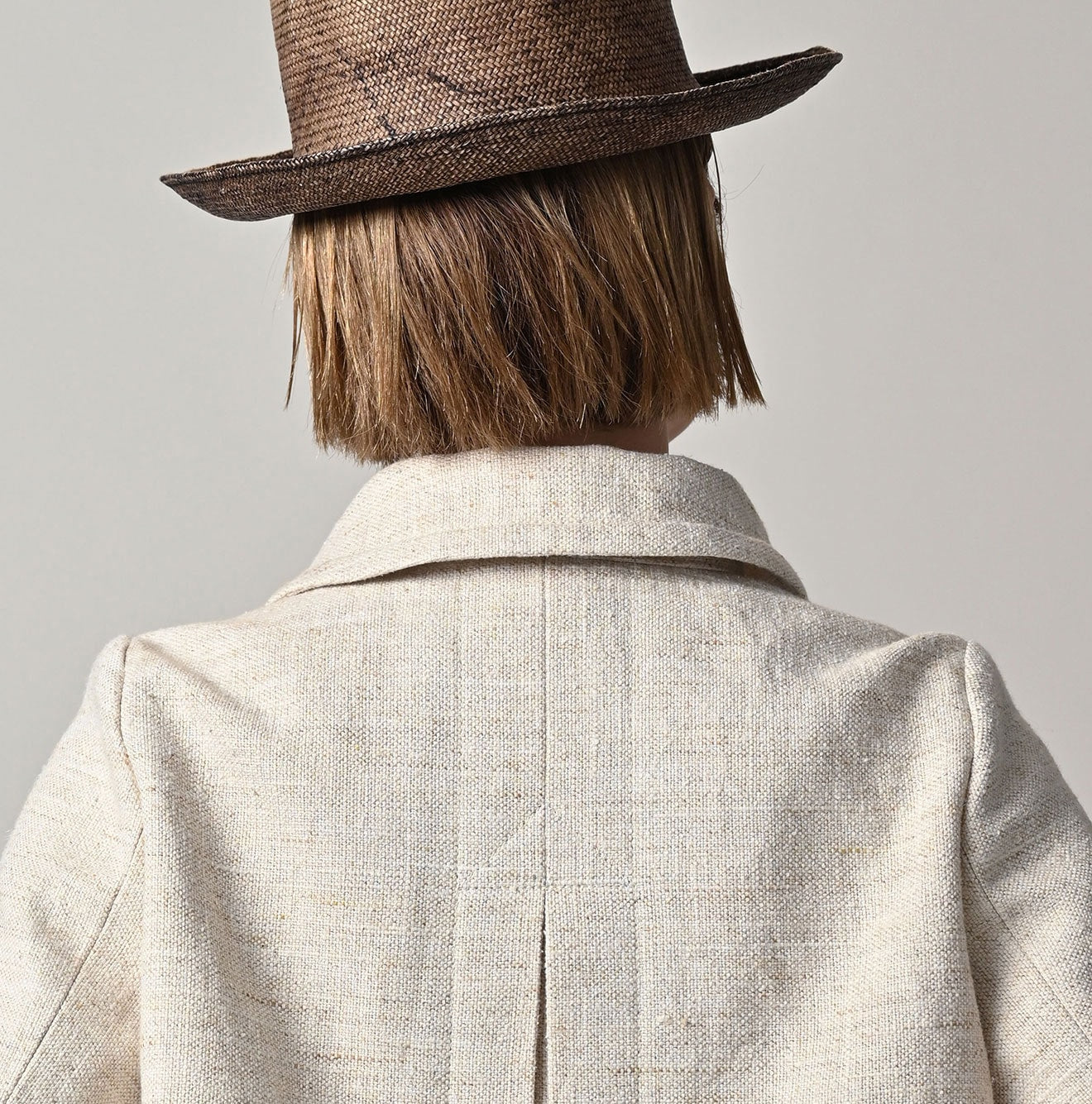 Cotton Linen Tweed Annie Mini Jacket Detail