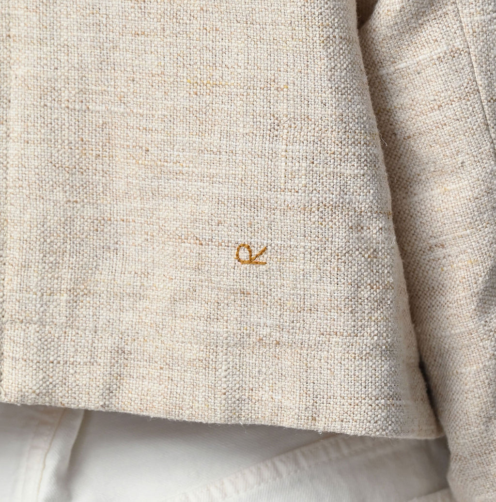 Cotton Linen Tweed Annie Mini Jacket Detail