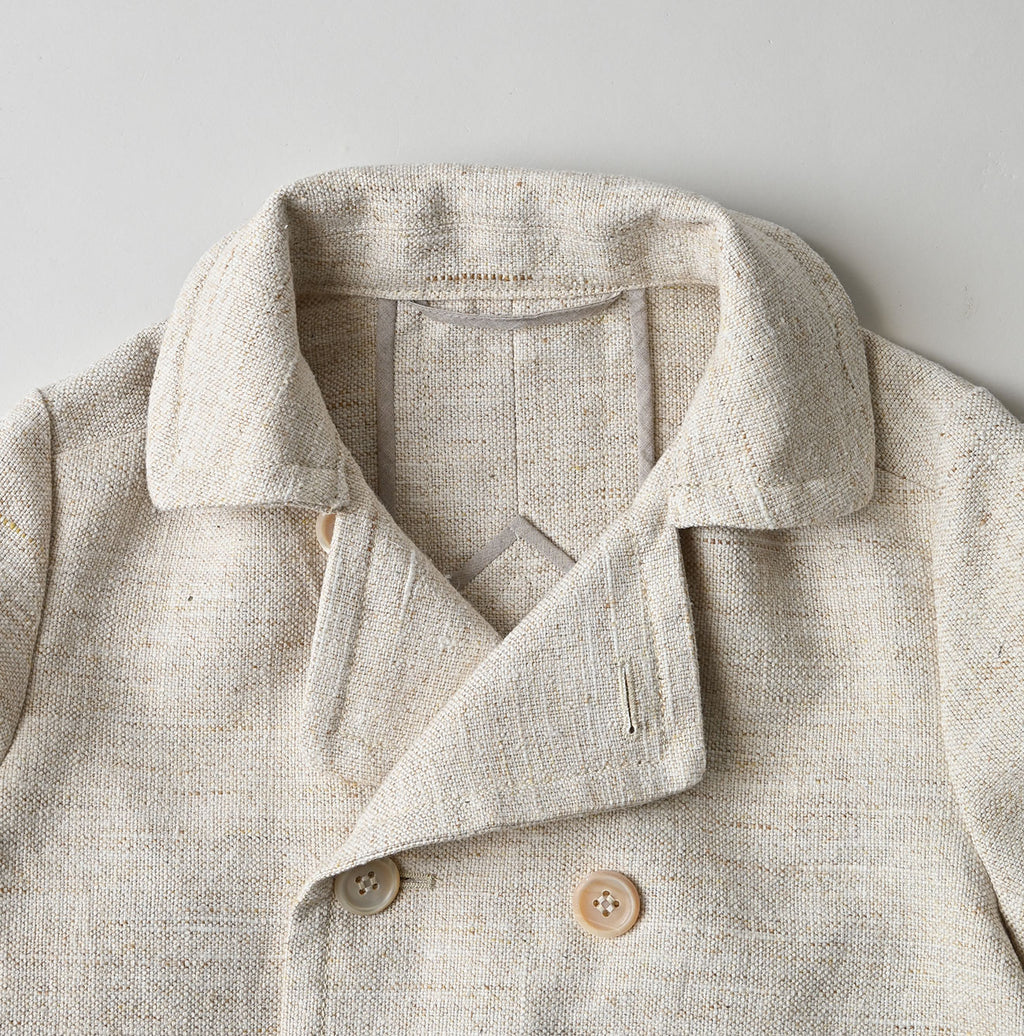 Cotton Linen Tweed Annie Mini Jacket Detail