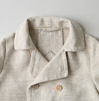 Cotton Linen Tweed Annie Mini Jacket Detail