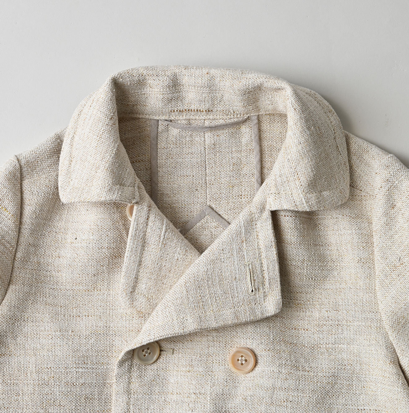 Cotton Linen Tweed Annie Mini Jacket Detail
