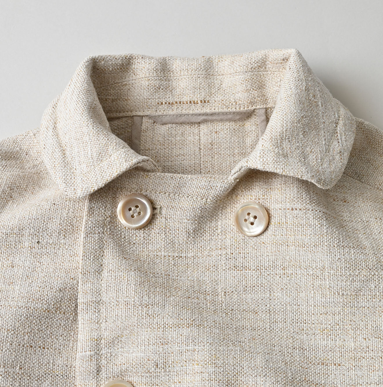 Cotton Linen Tweed Annie Mini Jacket Detail