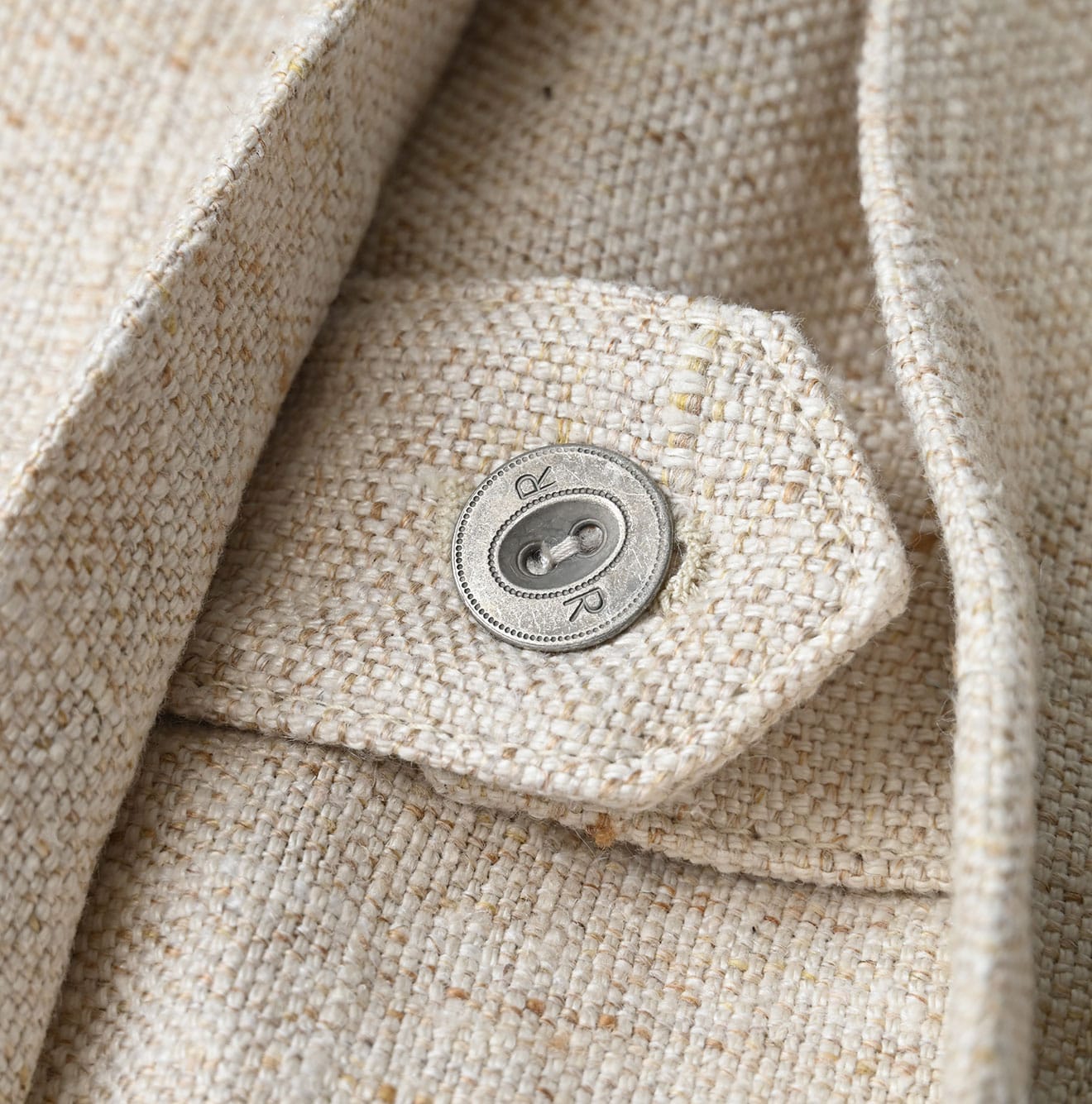 Cotton Linen Tweed Annie Mini Jacket Detail