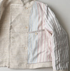 Cotton Linen Tweed Annie Mini Jacket Detail