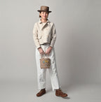 Cotton Linen Tweed Annie Mini Jacket Female Model