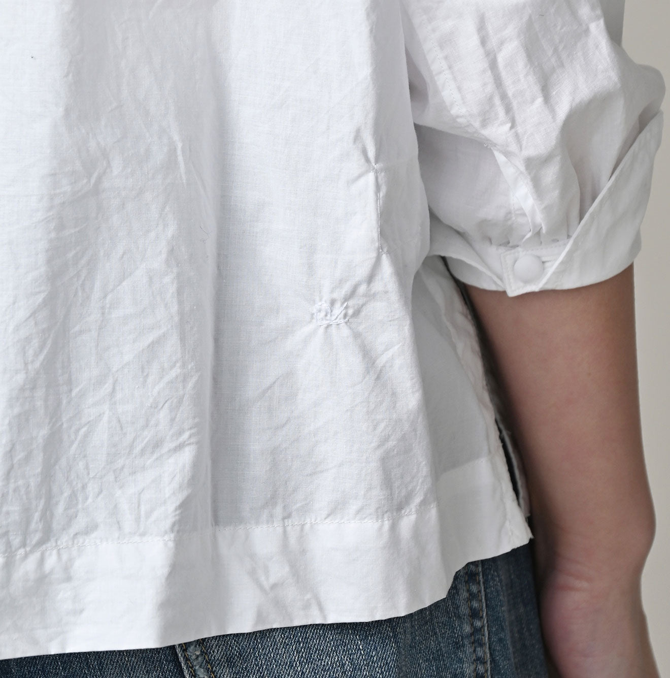 Supima Batiste Cutwork Blouse Detail