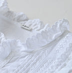 Supima Batiste Cutwork Blouse Detail