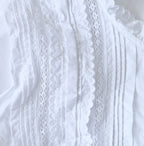 Supima Batiste Cutwork Blouse Detail