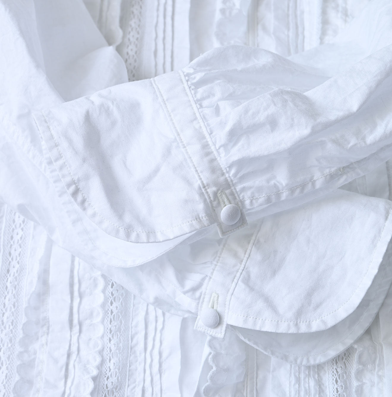Supima Batiste Cutwork Blouse Detail