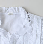Supima Batiste Cutwork Blouse Detail