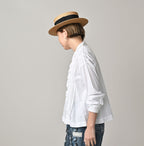 Supima Batiste Cutwork Blouse Female Model