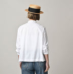 Supima Batiste Cutwork Blouse Female Model