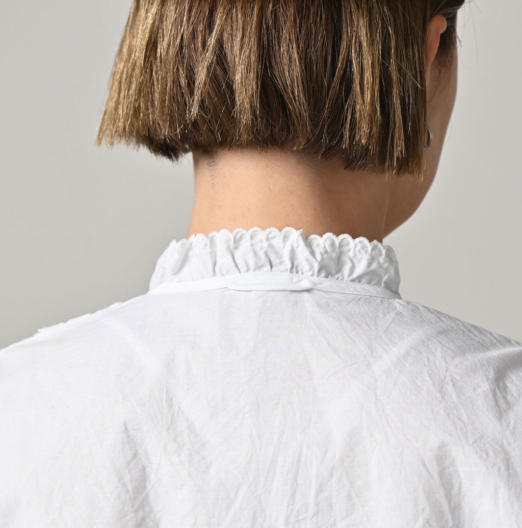 Supima Batiste Cutwork Blouse Detail