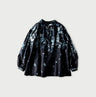 Indigo Discharged Rose Print Smock